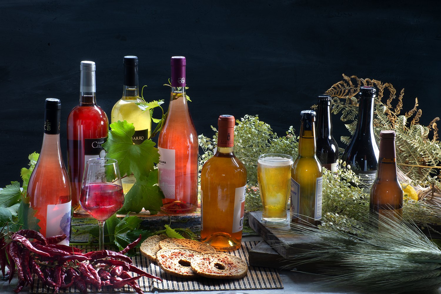 Vini, liquori e prodotti da cantina italiani